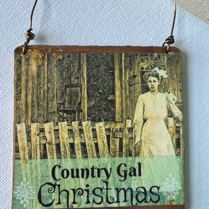 Country Gal Christmas Ornament